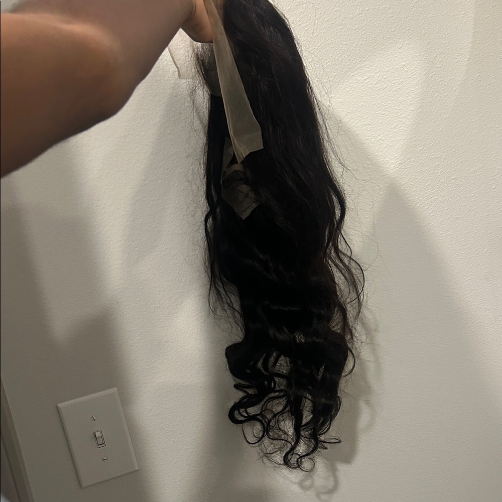 Natural Black human hair wig